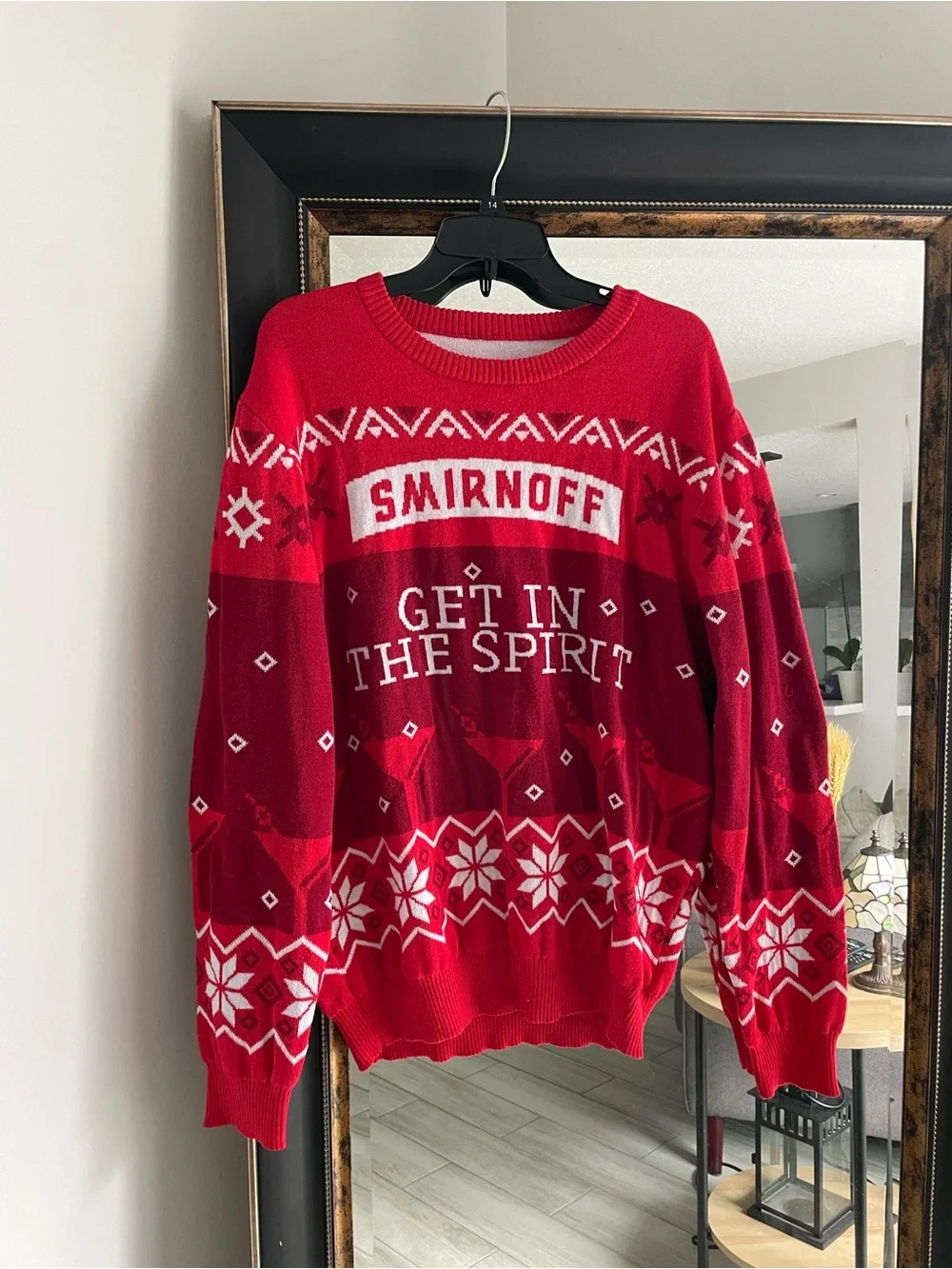 Smirnoff “Get in the Spirit” Ugly Christmas Sweater – Size Large